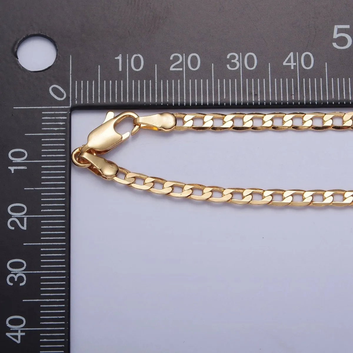 Cuban Curb Flat Chain 3.4mm 15.7”