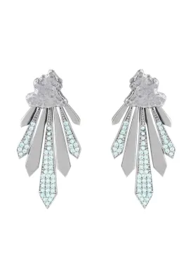Deco Fan Ear Jacket Aqua Silver