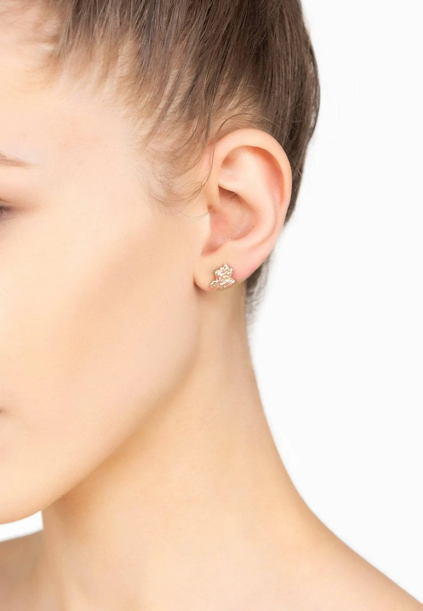 Deco Fan Ear Jacket White Rosegold