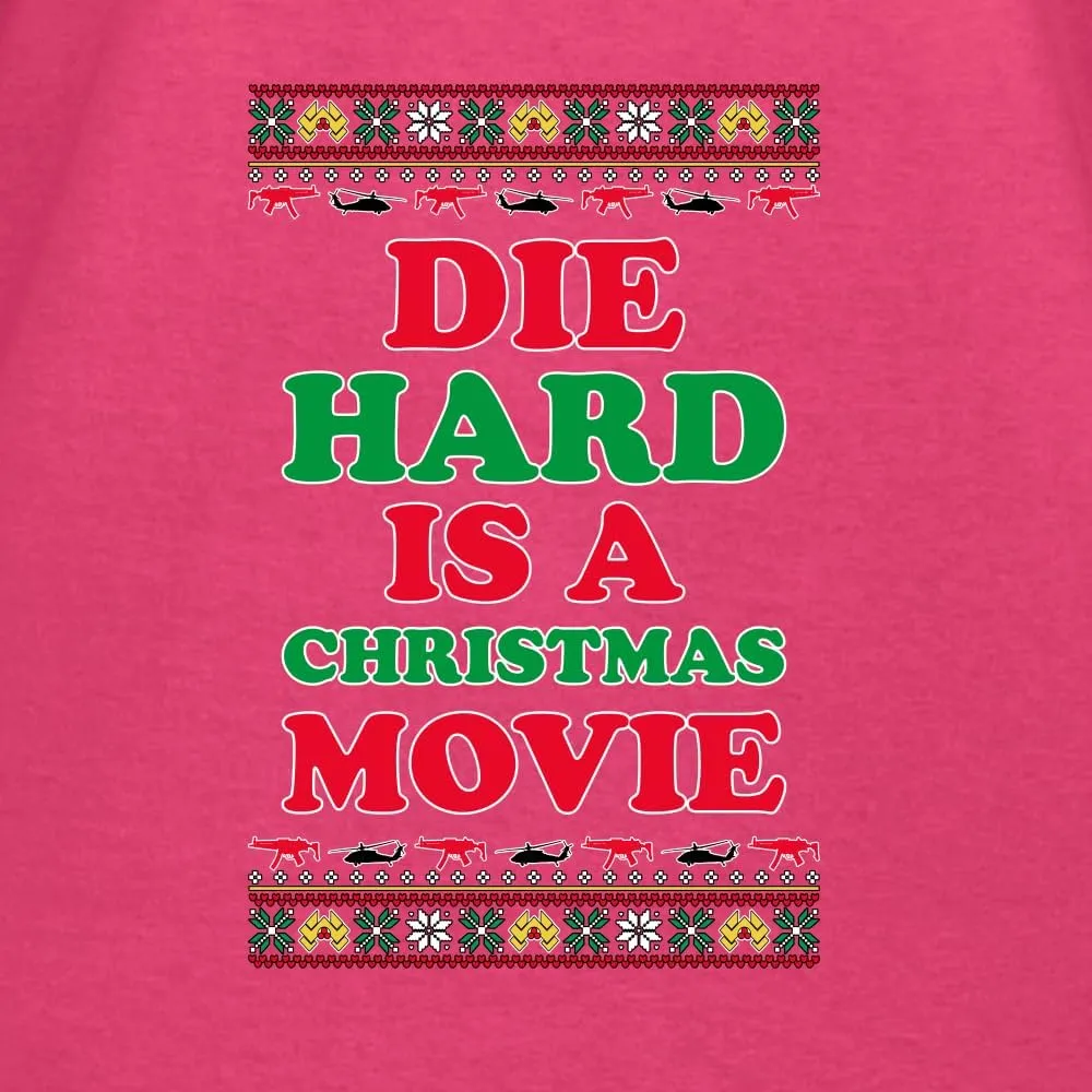 Die Hard is a Christmas Movie Classic McClane Nakatomi Ugly Christmas Womens Graphic Long Sleeve T-Shirt
