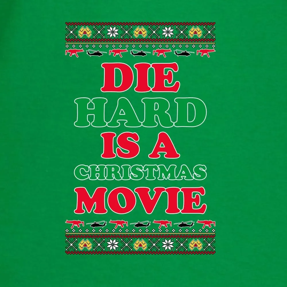 Die Hard is a Christmas Movie Classic McClane Nakatomi Ugly Christmas Womens Graphic Long Sleeve T-Shirt