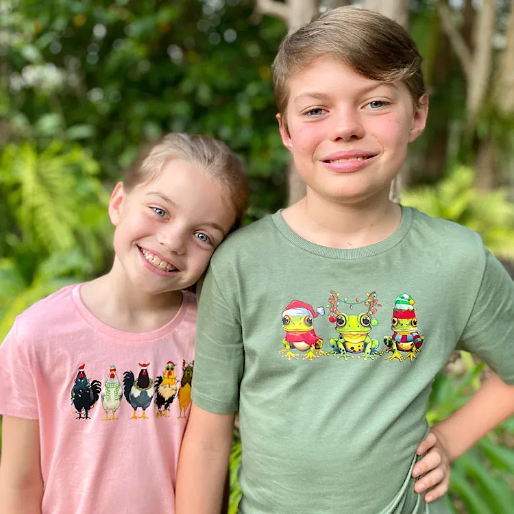 Festive Axolotl DTF Transfers for Christmas - Vibrant, High-Quality Designs for Holiday Apparel