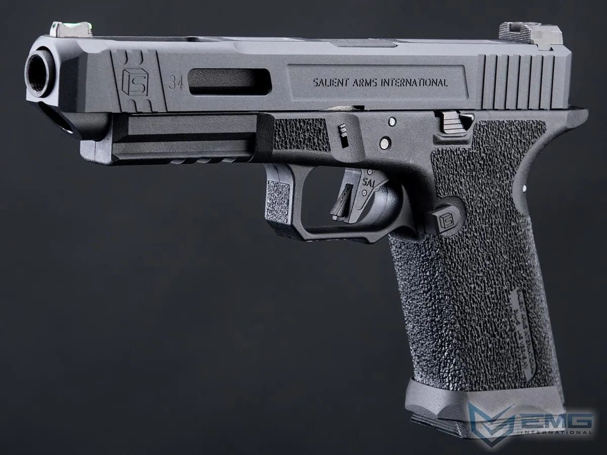 EMG / Salient Arms International BLU w/ Tier One Competition Slide Kit GBBP (Black & Gold / Blackout)