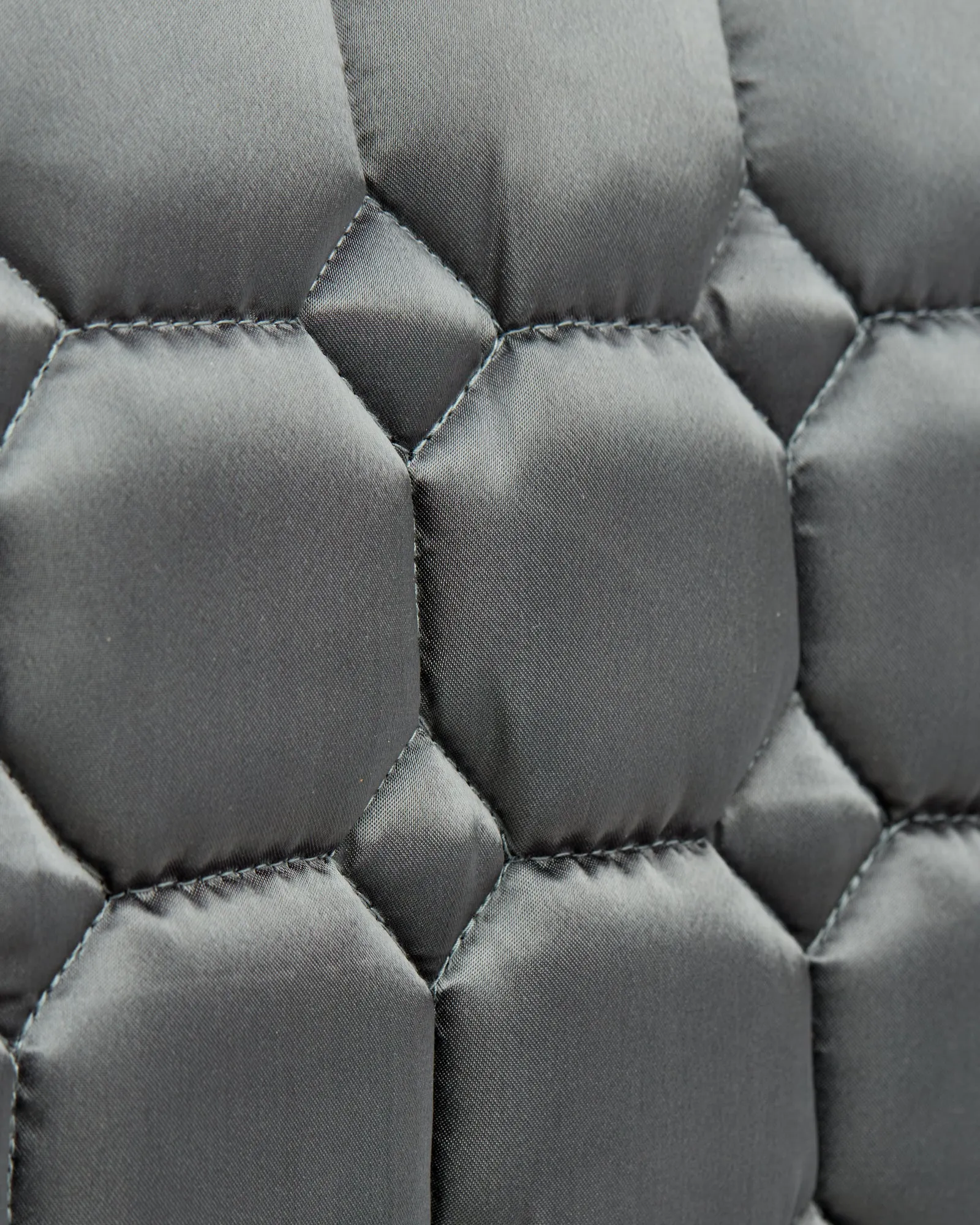Eqcouture 'Symmetry' Luxury Satin Dressage Saddle Pad - SKYLIGHT (GREY)