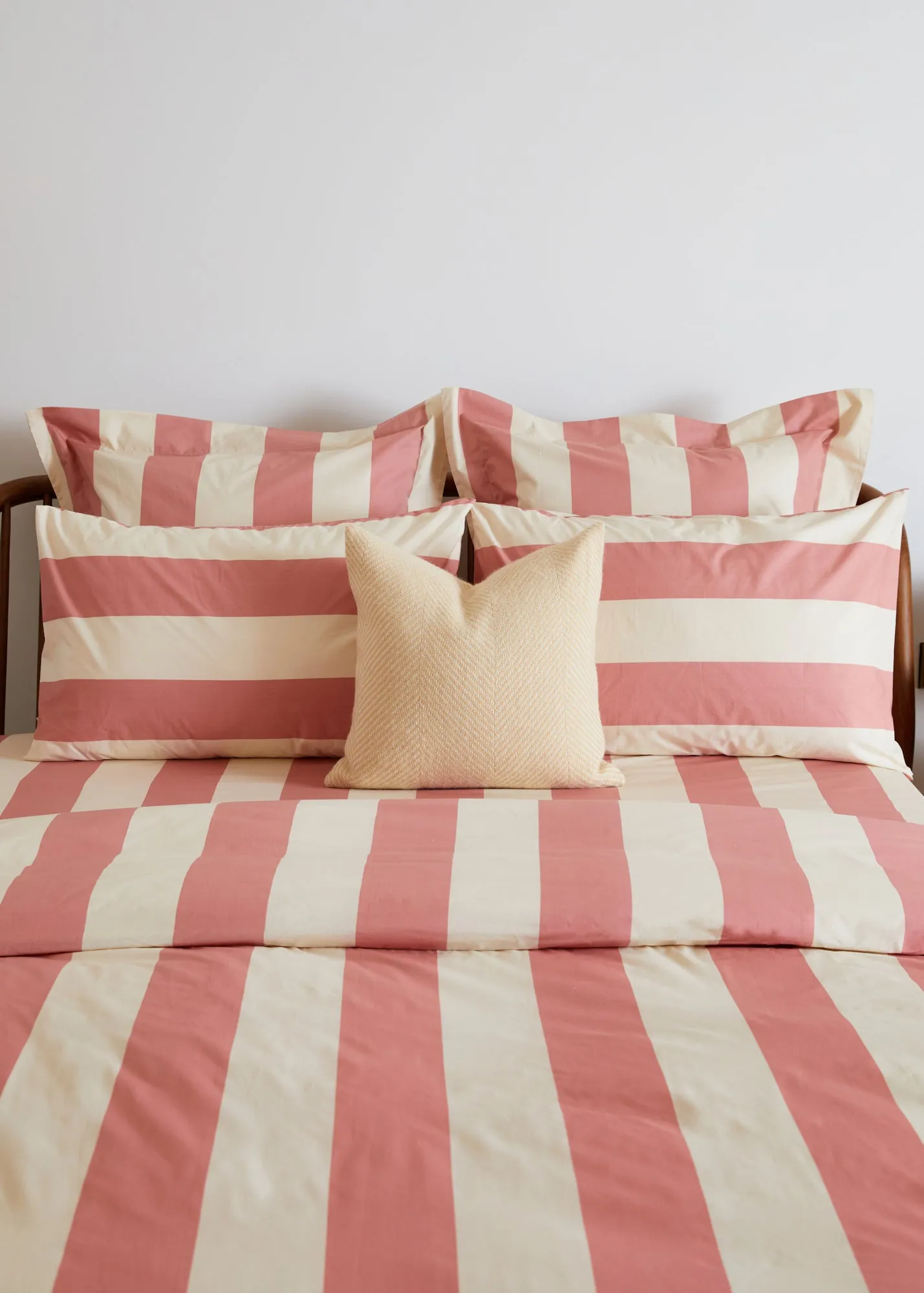 Foxford Rose Wide Stripe Cotton Duvet Set