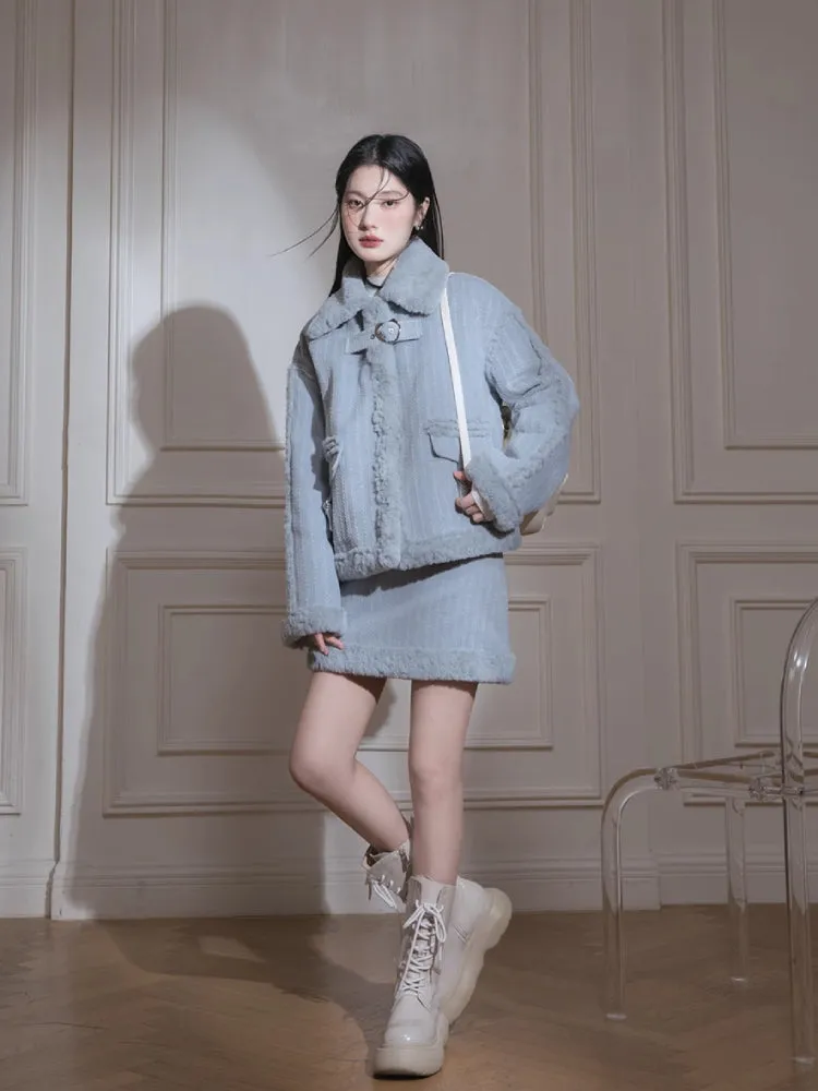 Fur jacket skirt【s0000005826】
