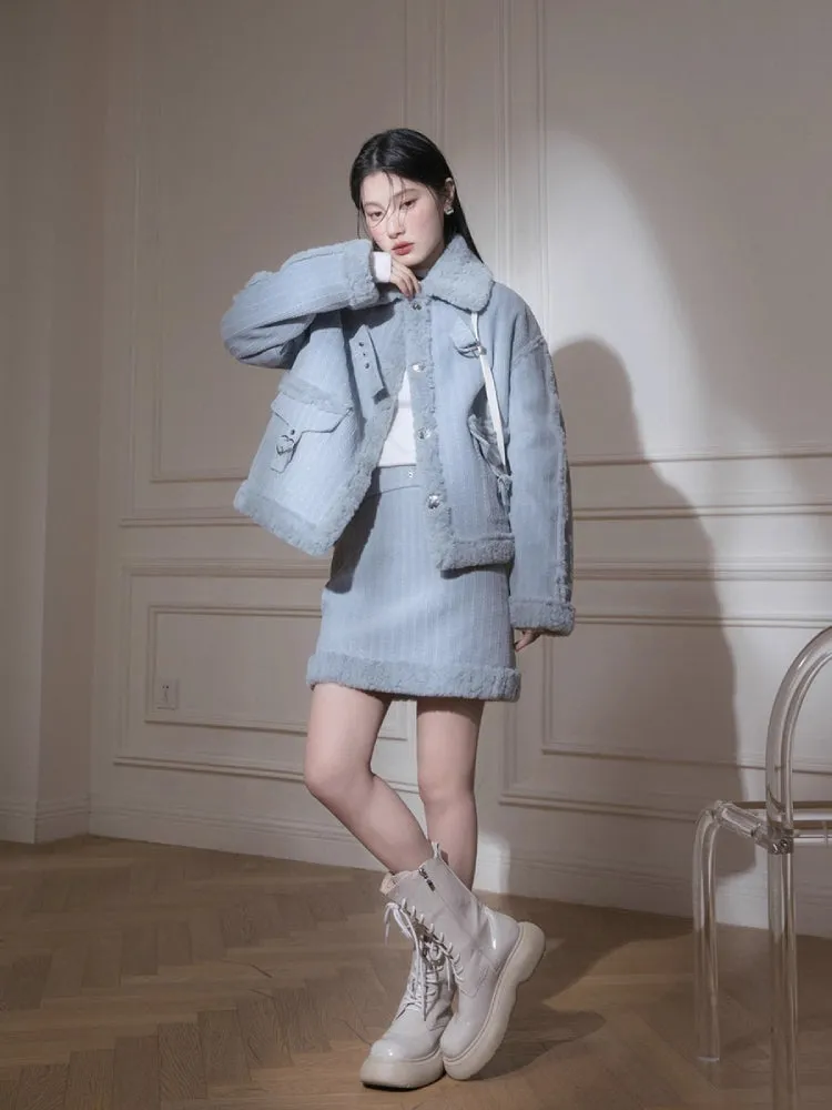 Fur jacket skirt【s0000005826】