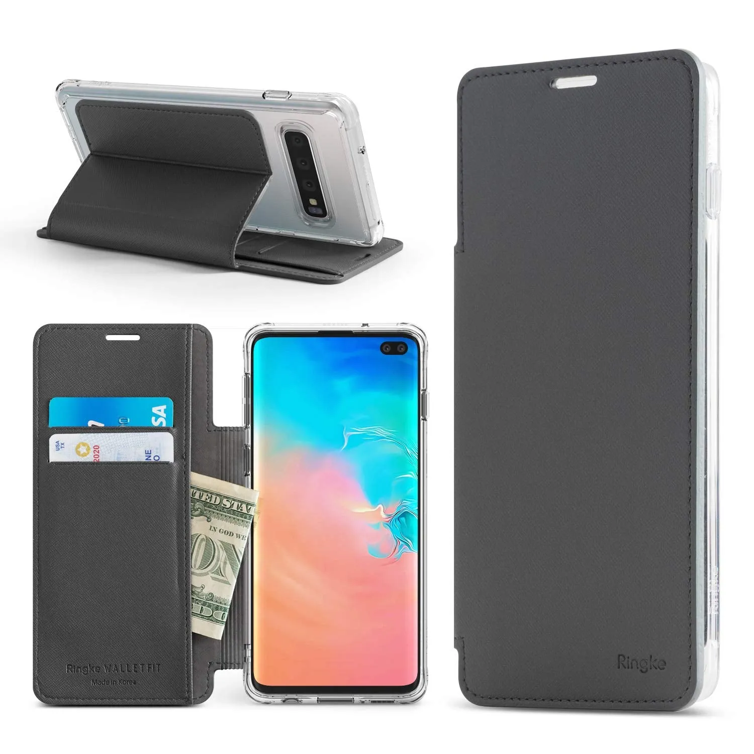 Galaxy S10 Plus Case | Wallet Fit - Ash Gray
