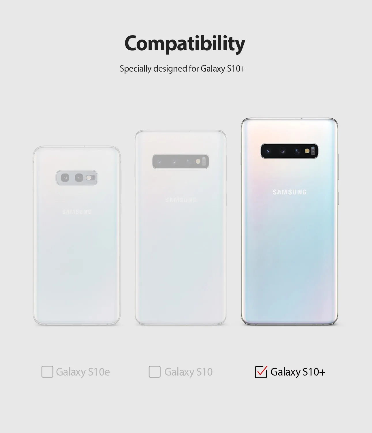 Galaxy S10 Plus Case | Wallet Fit - Ash Gray