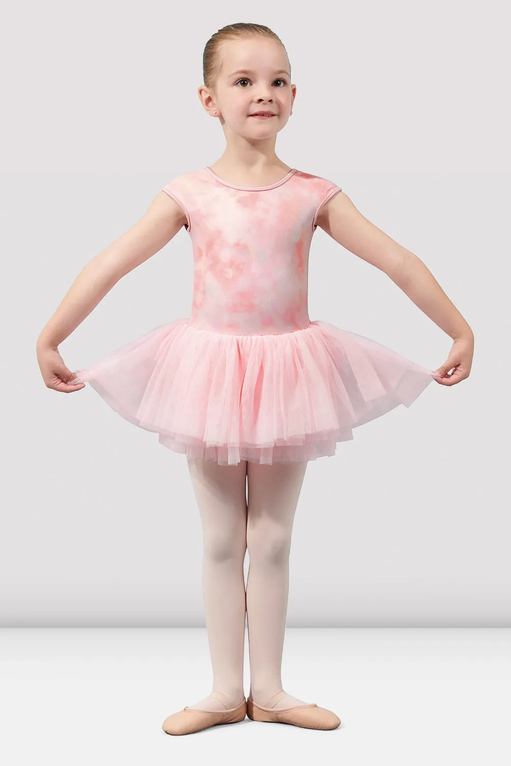 Girls Mirella Watercolour Cap Sleeve Tutu Dress