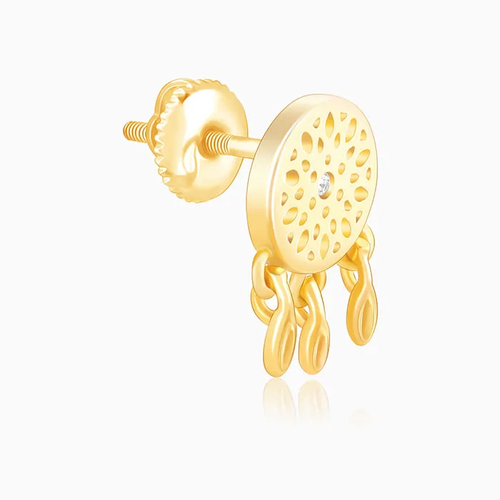 Golden Dreamcatcher Earrings