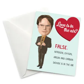 GREETING CARD: THE OFFICE, LOVE IS IN THE AIR