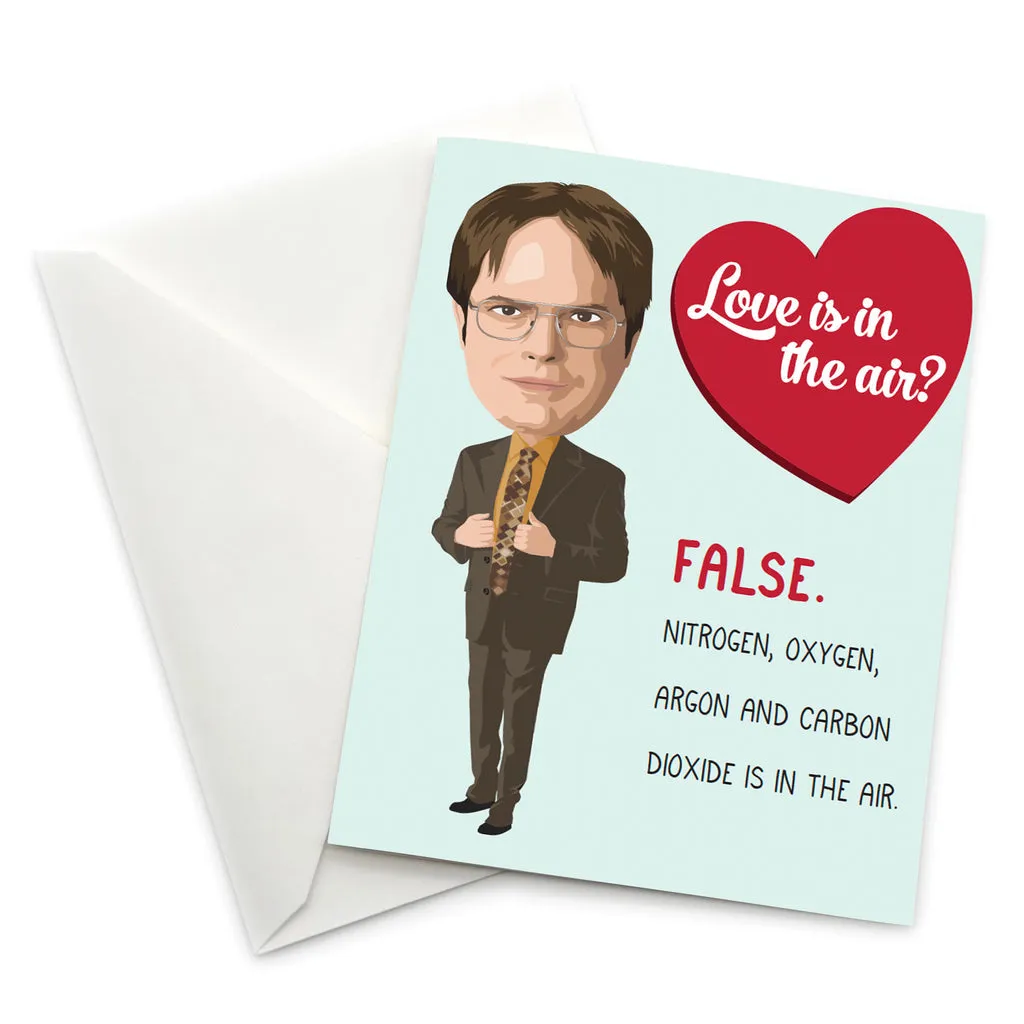 GREETING CARD: THE OFFICE, LOVE IS IN THE AIR