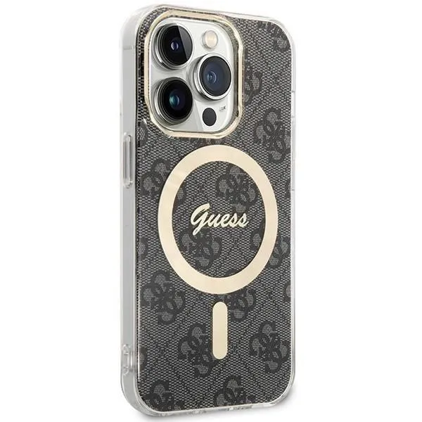 Guess IML 4G with MagSafe Hard Case for iphone 15 Pro Max 6.7" Black - GUHMP15XH4STK