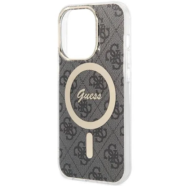 Guess IML 4G with MagSafe Hard Case for iphone 15 Pro Max 6.7" Black - GUHMP15XH4STK