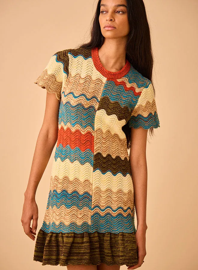 Hunter Bell Bernadette Dress in Autumn Wave