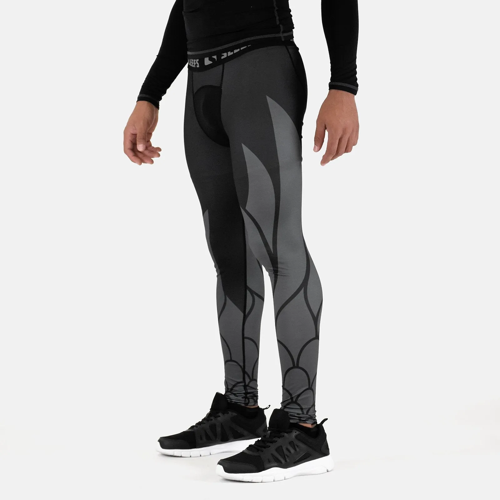 Icarus 2 Black Gray compression tights / leggings