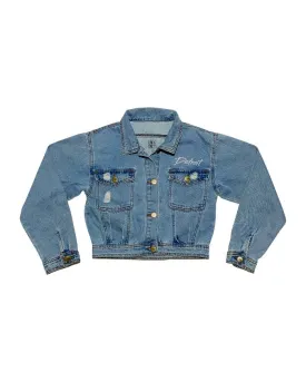 Ink Detroit Dirty Script Ladies Jean Jacket