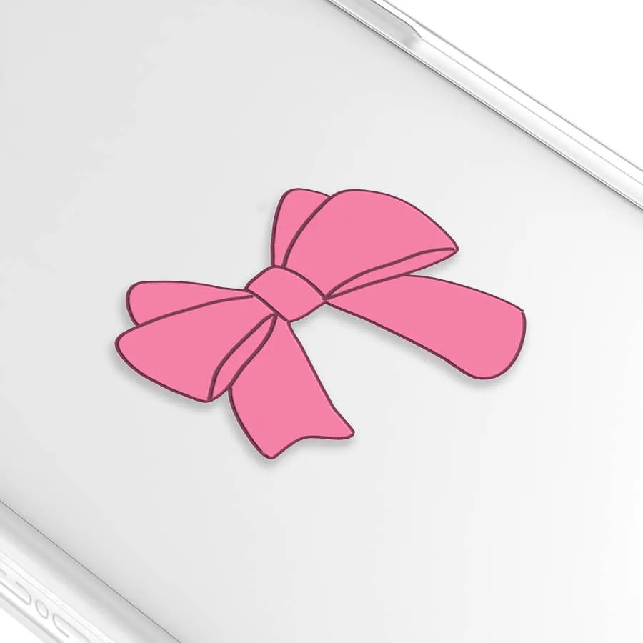 iPhone 12 Pro Max Pink Ribbon Bow Phone Case MagSafe Compatible