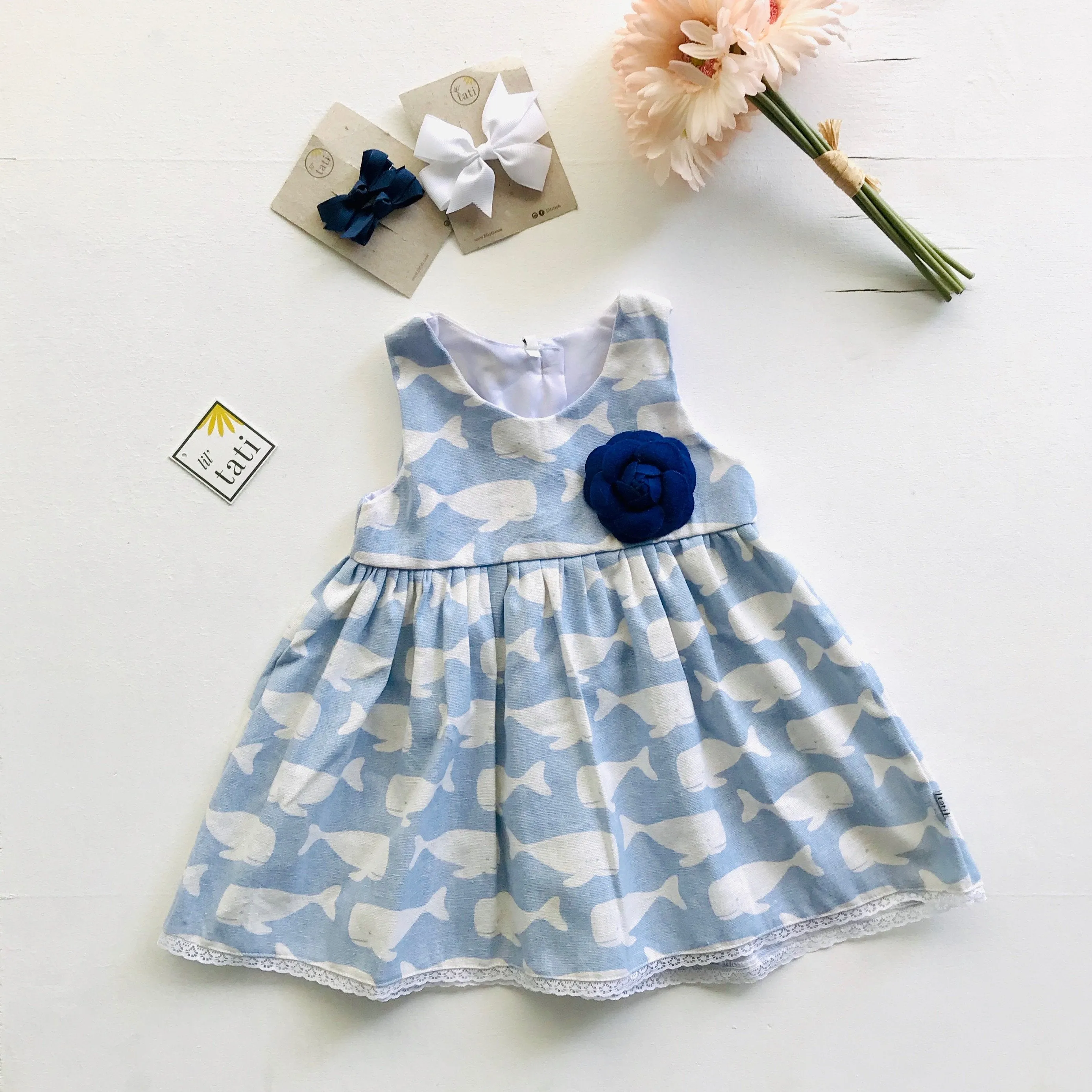 Iris Dress in Wally Whale