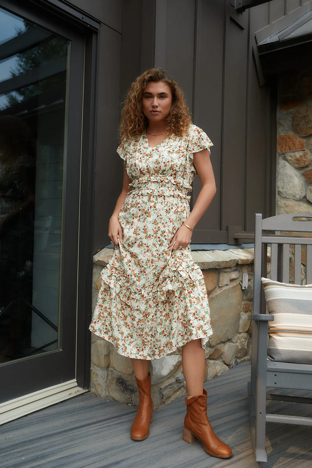 Isabelle Tiered Midi Dress