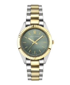 Jade and Gold Mixed Green 36mm Decorative Sphere