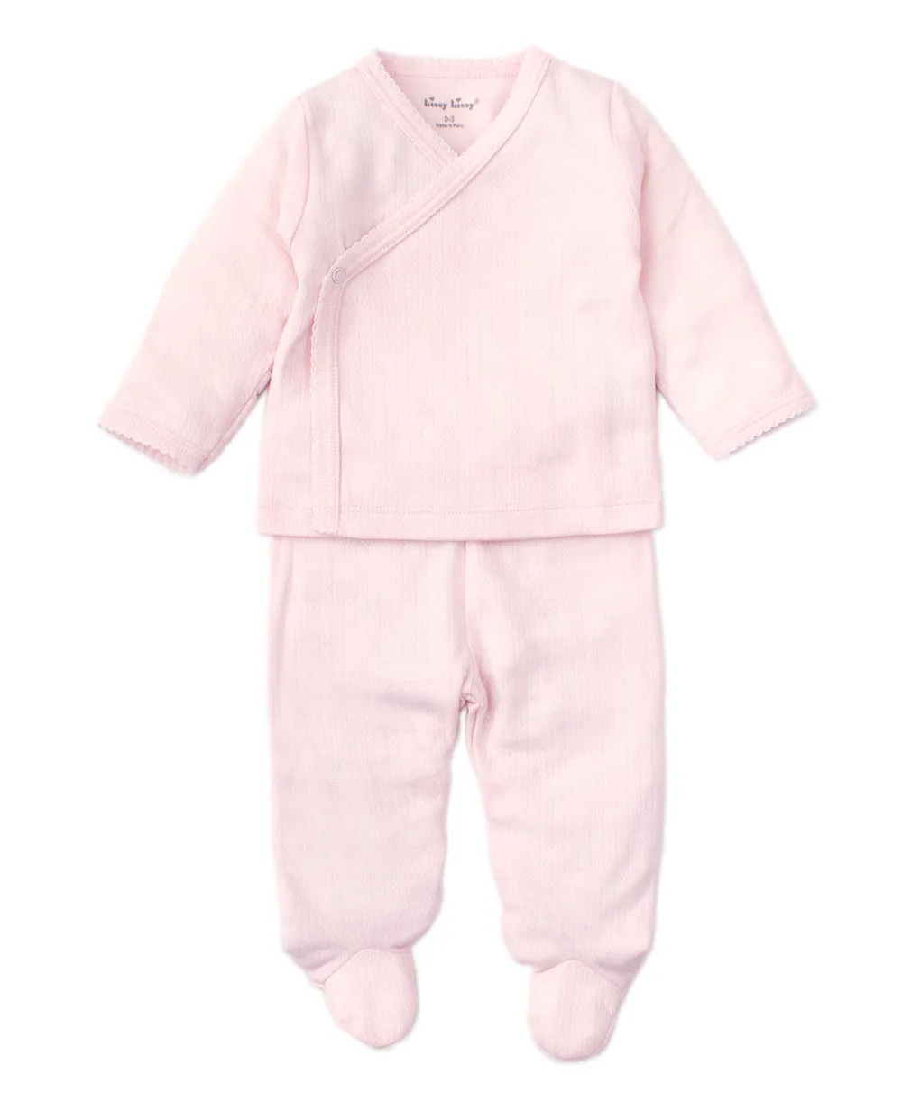 Kissy Kissy Pointelle Cross Tee & Pant Set - Multiple Colors!