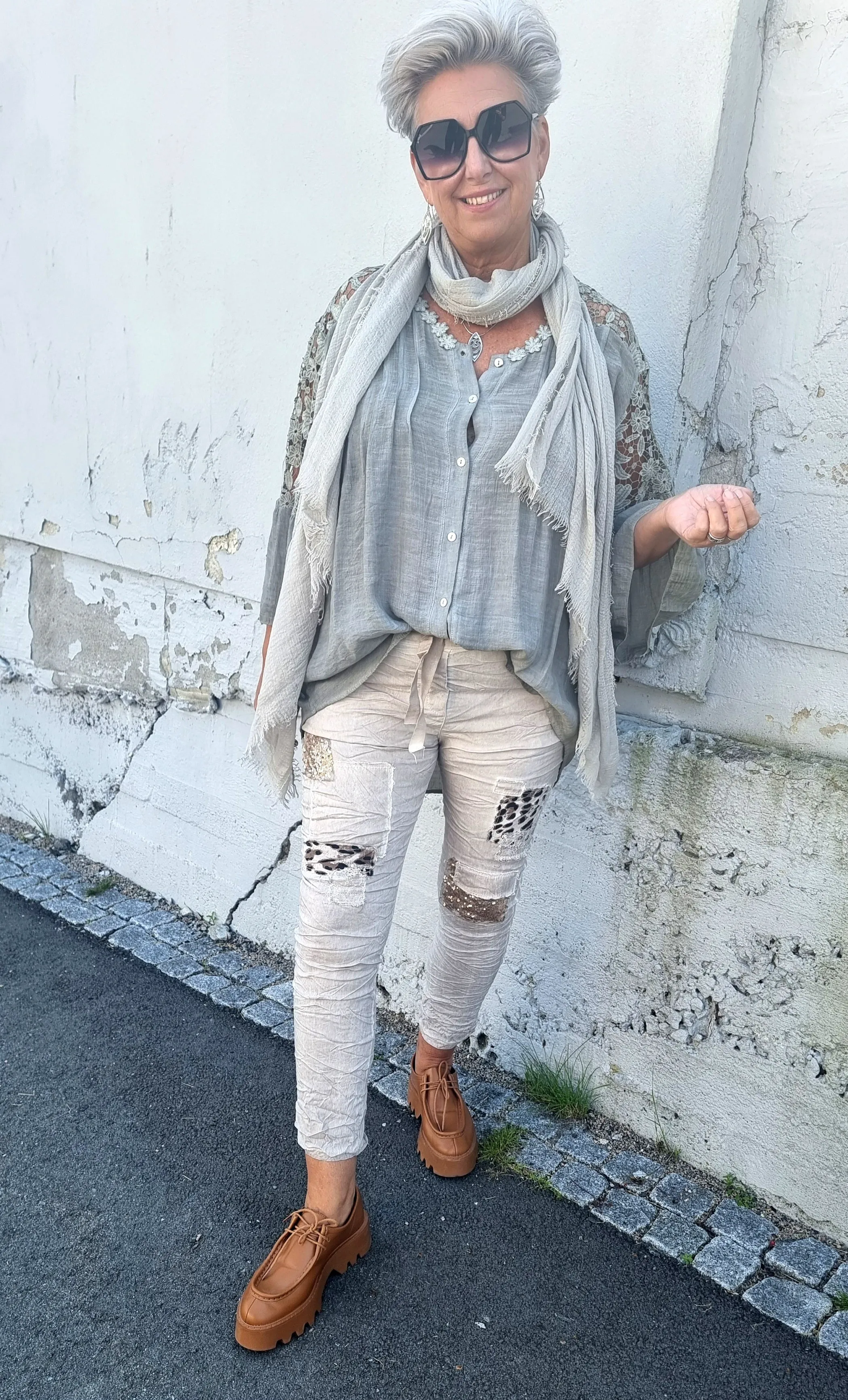 Leona Slim Pant Sand