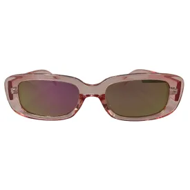 LIGHT PINK RECTANGLE VINTAGE STYLE 60s SUNGLASSES