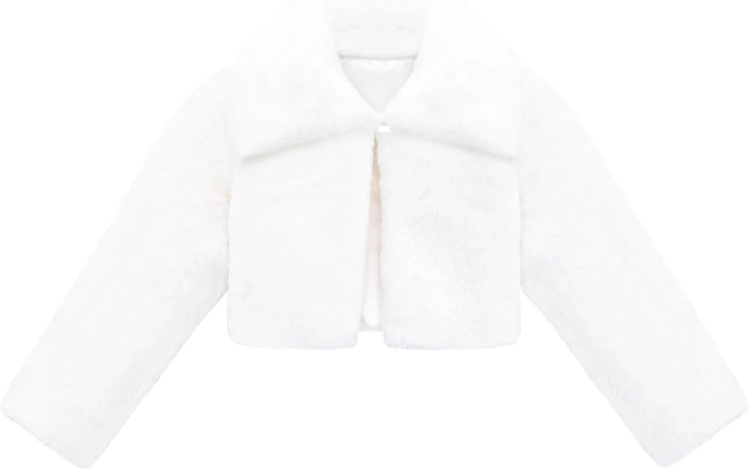 Lilax Girls Faux Fur Bolero Shrug Button Closure Cozy Jacket