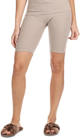 MeMoi Women's Organic Cotton Ribbed Biker Shorts