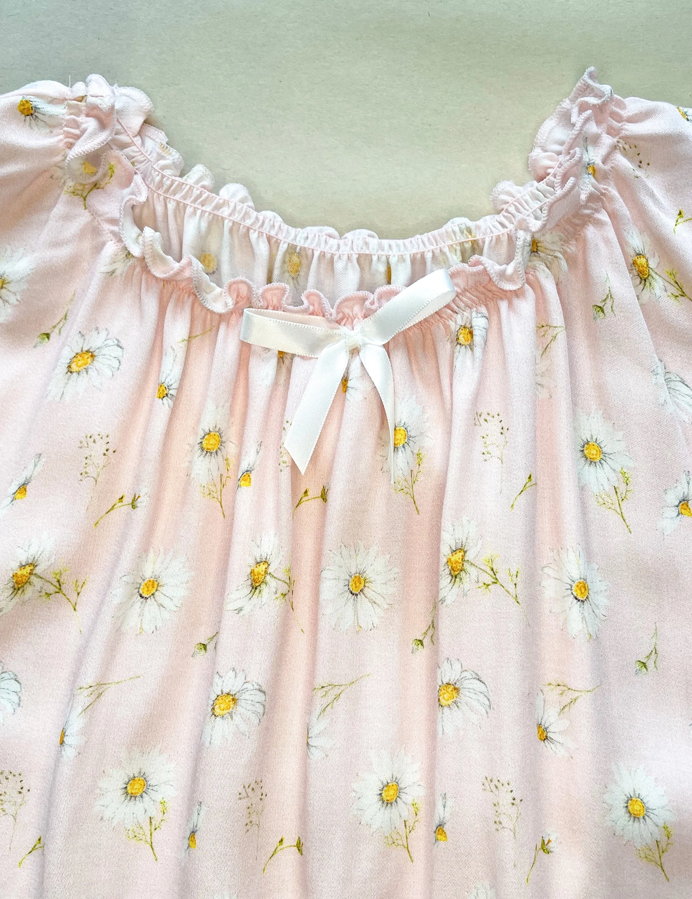 MILANA - GIRLS VISCOSE PYJAMA PINK DAISY PRINT