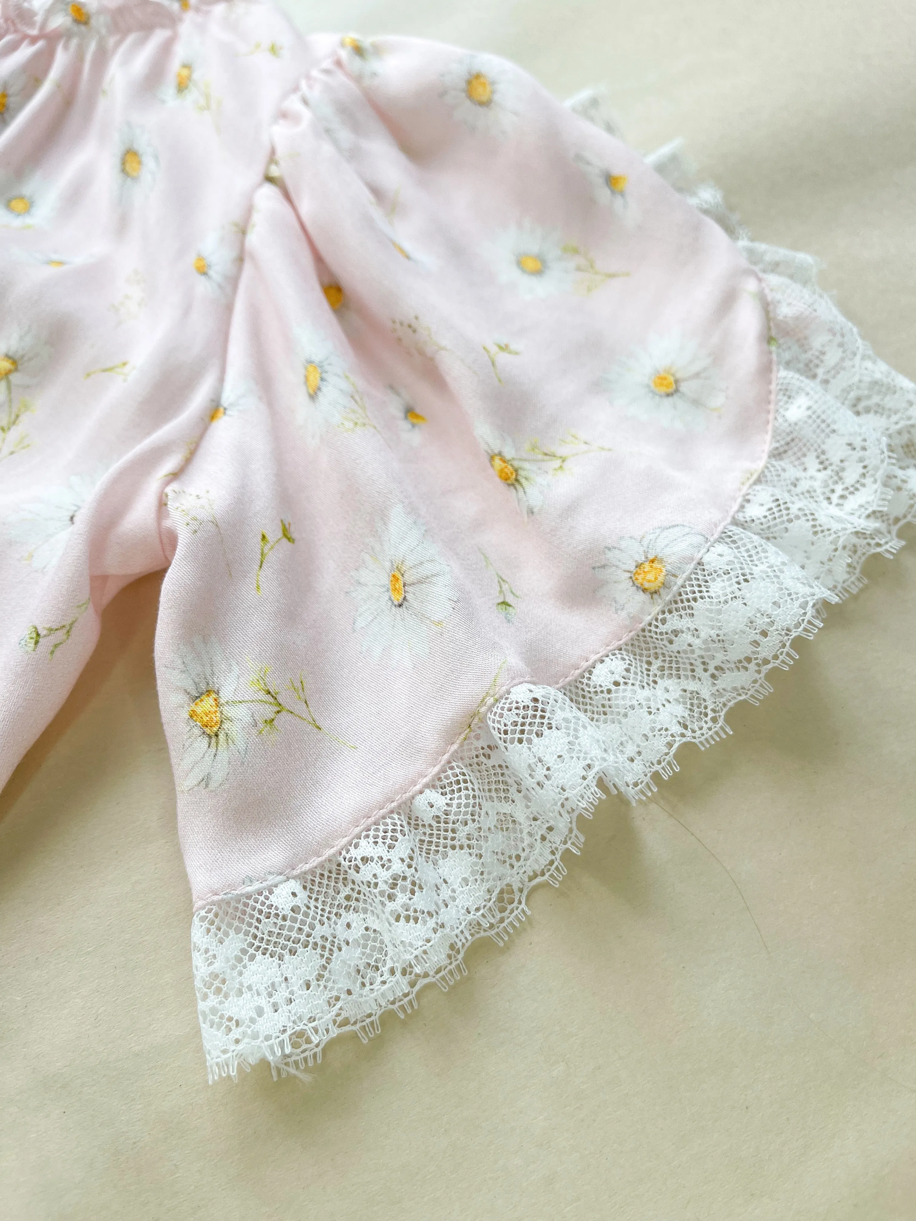 MILANA - GIRLS VISCOSE PYJAMA PINK DAISY PRINT