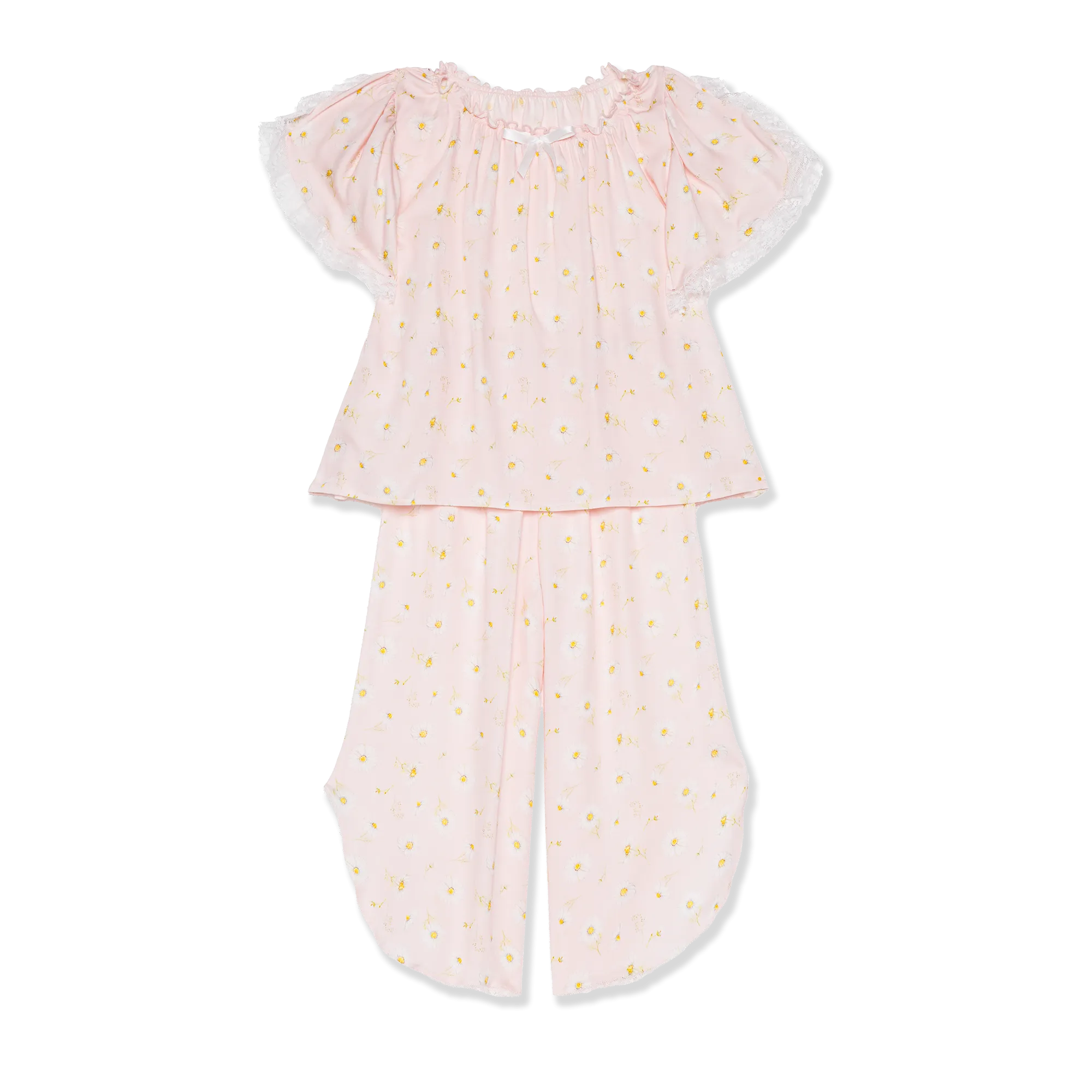 MILANA - GIRLS VISCOSE PYJAMA PINK DAISY PRINT