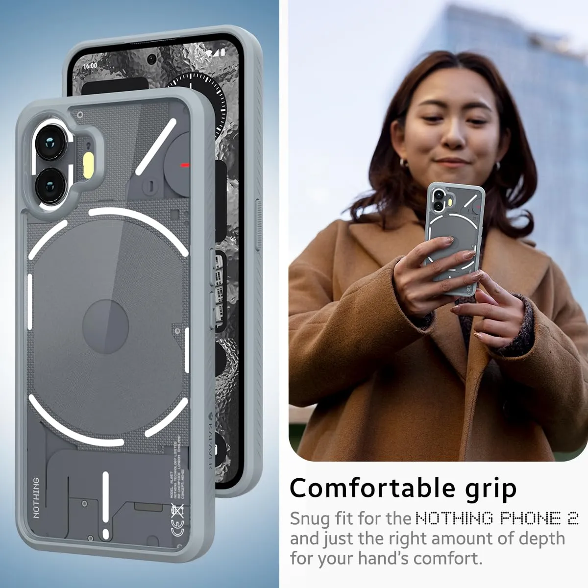Nothing Phone 2 Back Cover Case | Impulse - Gray