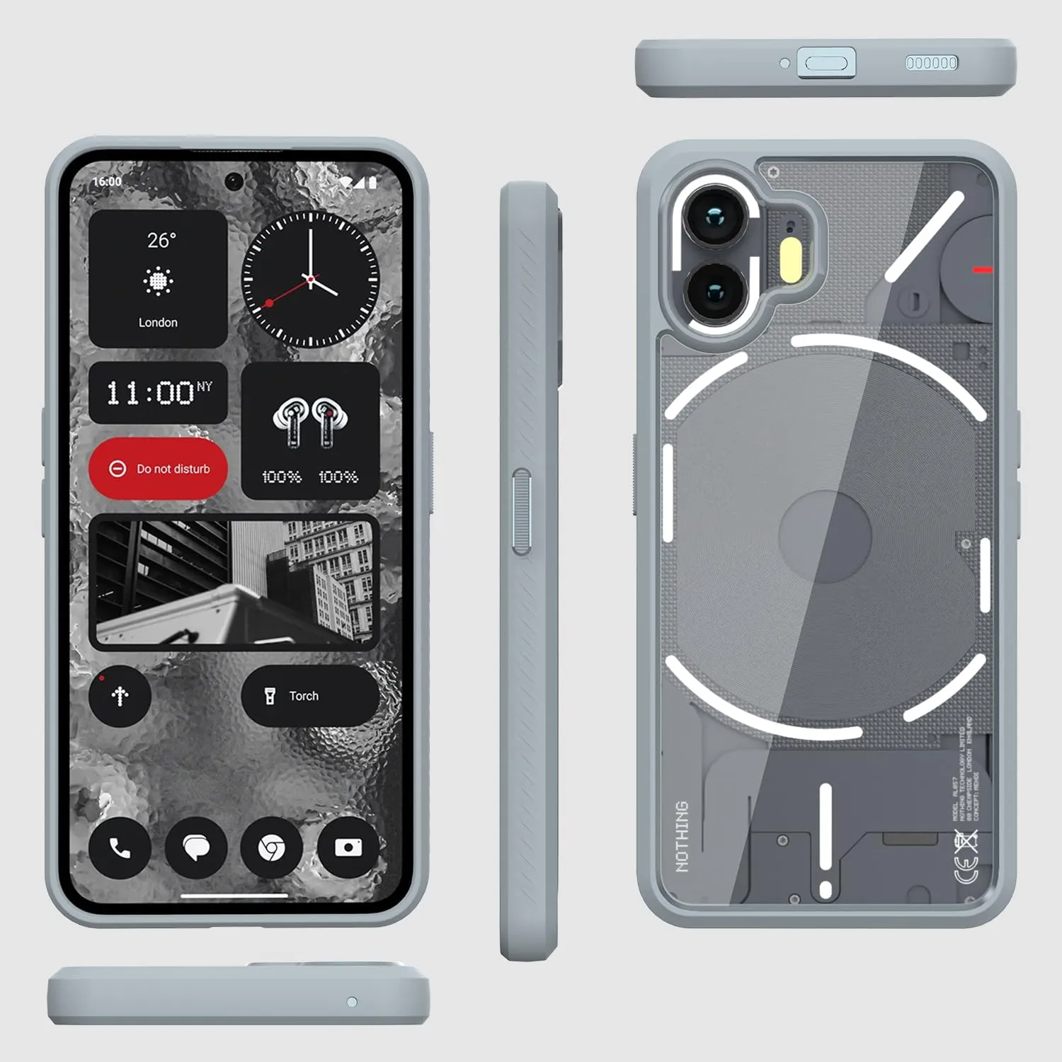 Nothing Phone 2 Back Cover Case | Impulse - Gray