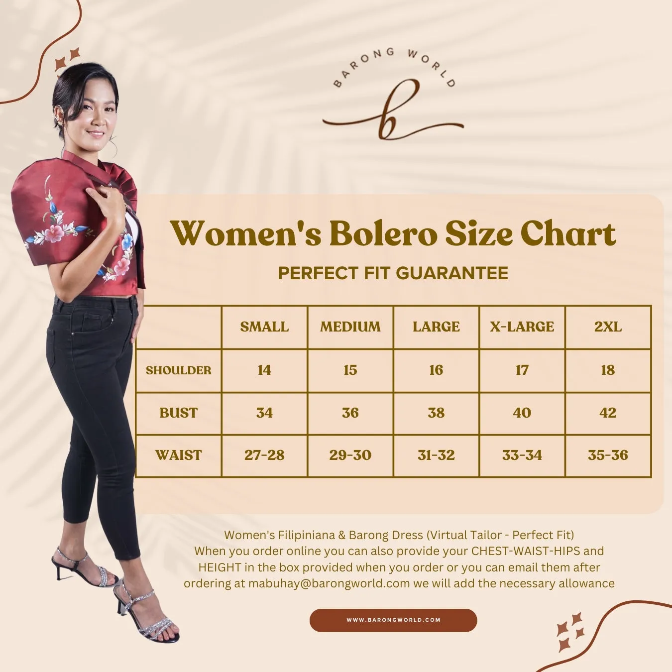 Organza Premium Filipiniana Bolero - LJRM145