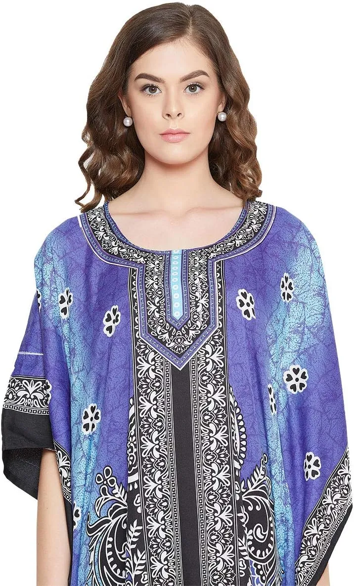 Oussum Women Long Maxi Plus Size Polyester Kaftan Caftan Gown Beach Party Casual Dress