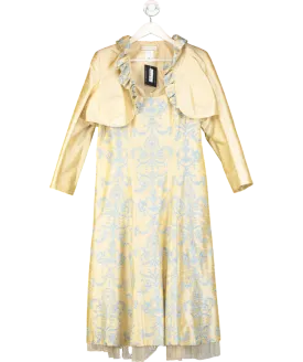 Paul Vasseur Beige Rajmahal Silk Embroidered Dress And Jacket  - Mother of the Bride UK 16