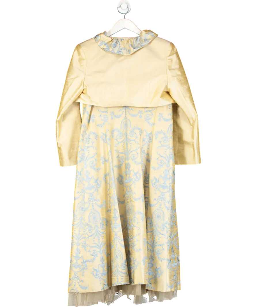 Paul Vasseur Beige Rajmahal Silk Embroidered Dress And Jacket  - Mother of the Bride UK 16