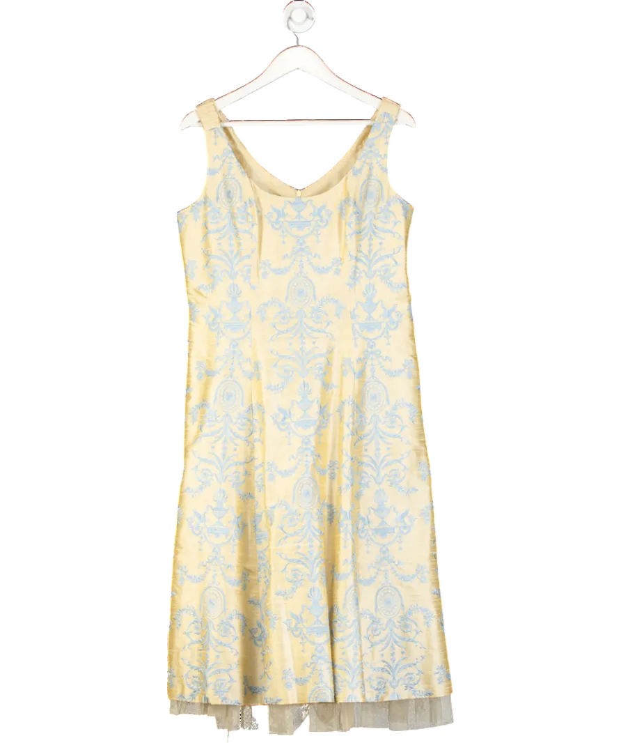 Paul Vasseur Beige Rajmahal Silk Embroidered Dress And Jacket  - Mother of the Bride UK 16