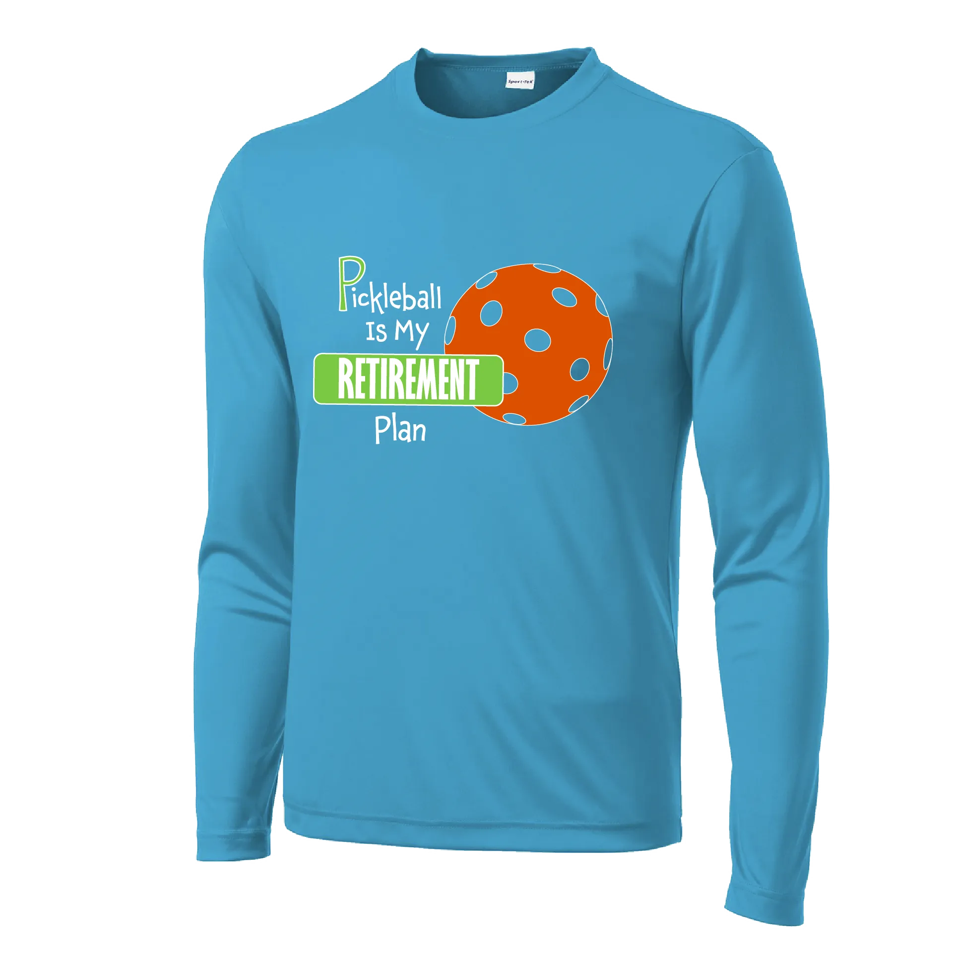 Pickleball Is My Retirement Plan | Men's Long Sleeve Pickleball Shirts | 100% Polyester