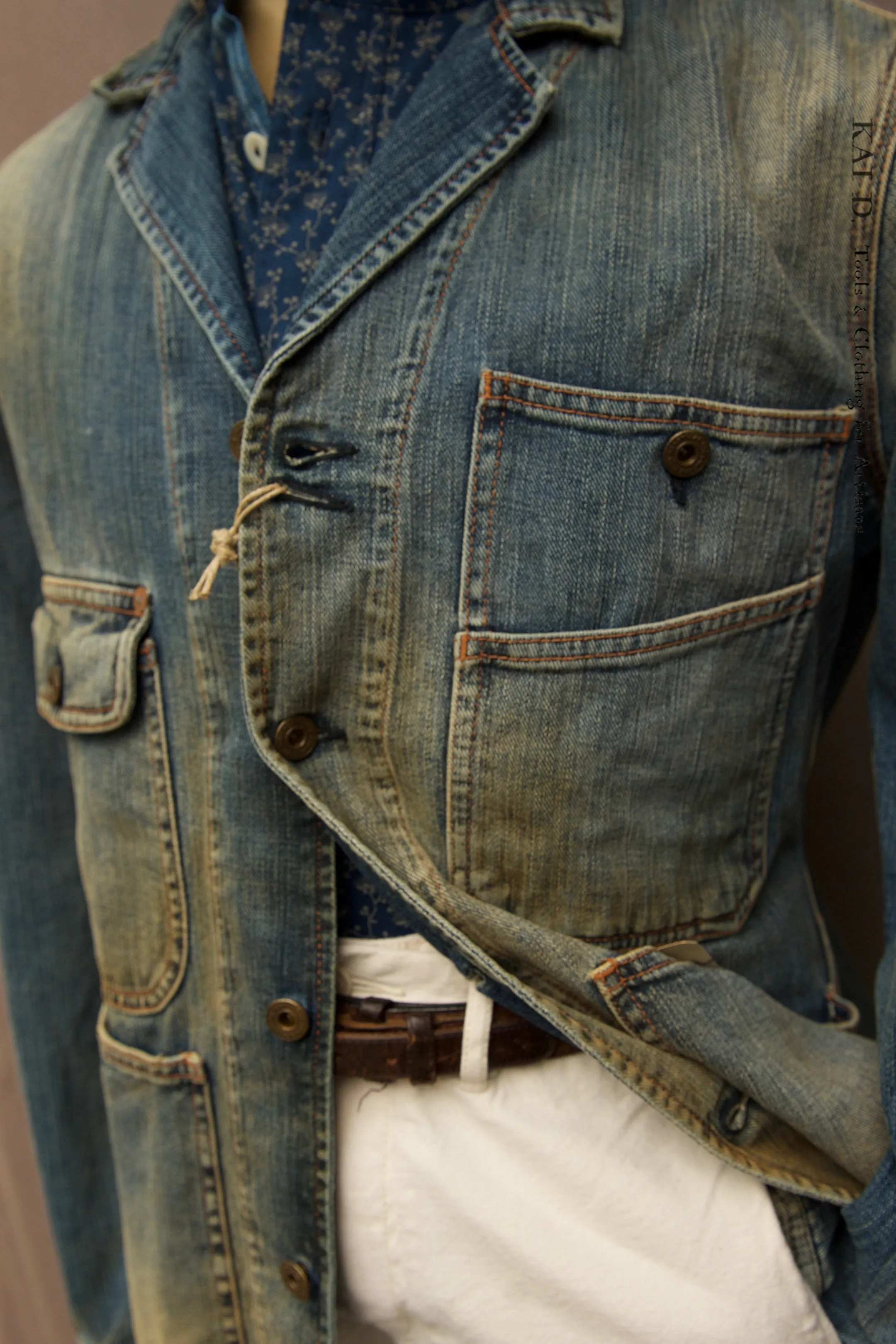 Pioneer Denim Jacket - Faded Indigo - XL (NO RETURN)