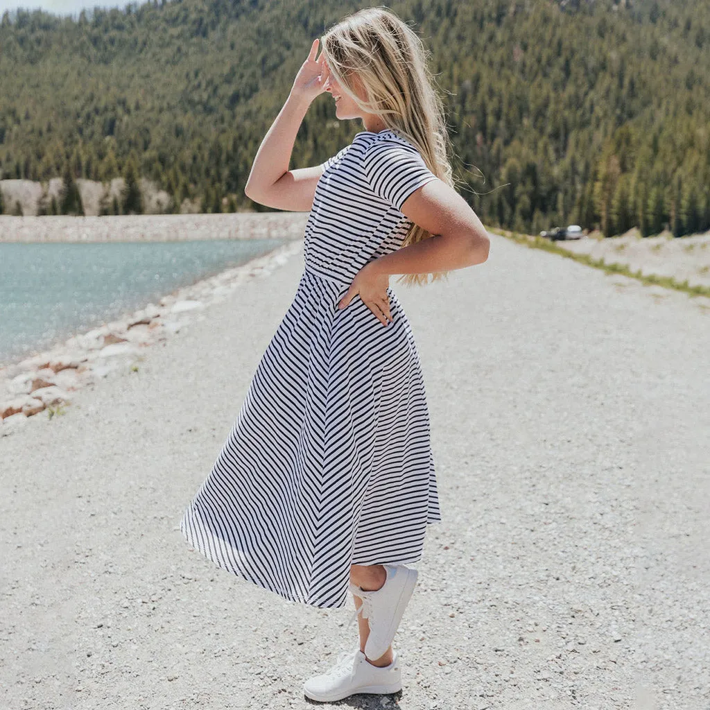 Piper Dress (Black Stripe)