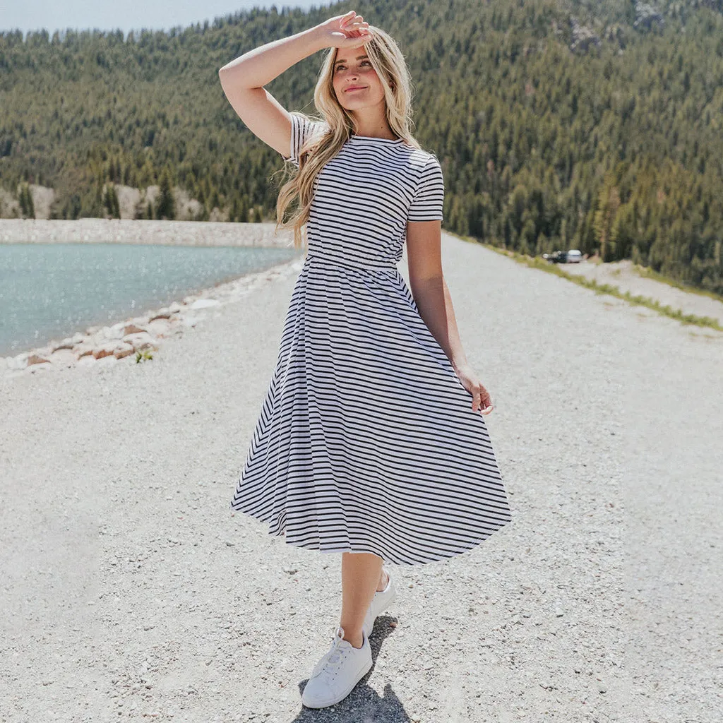 Piper Dress (Black Stripe)