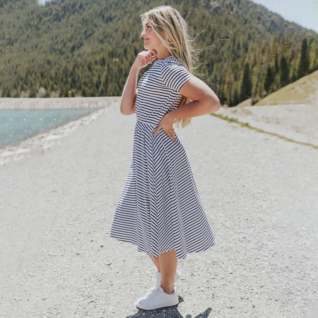 Piper Dress (Black Stripe)