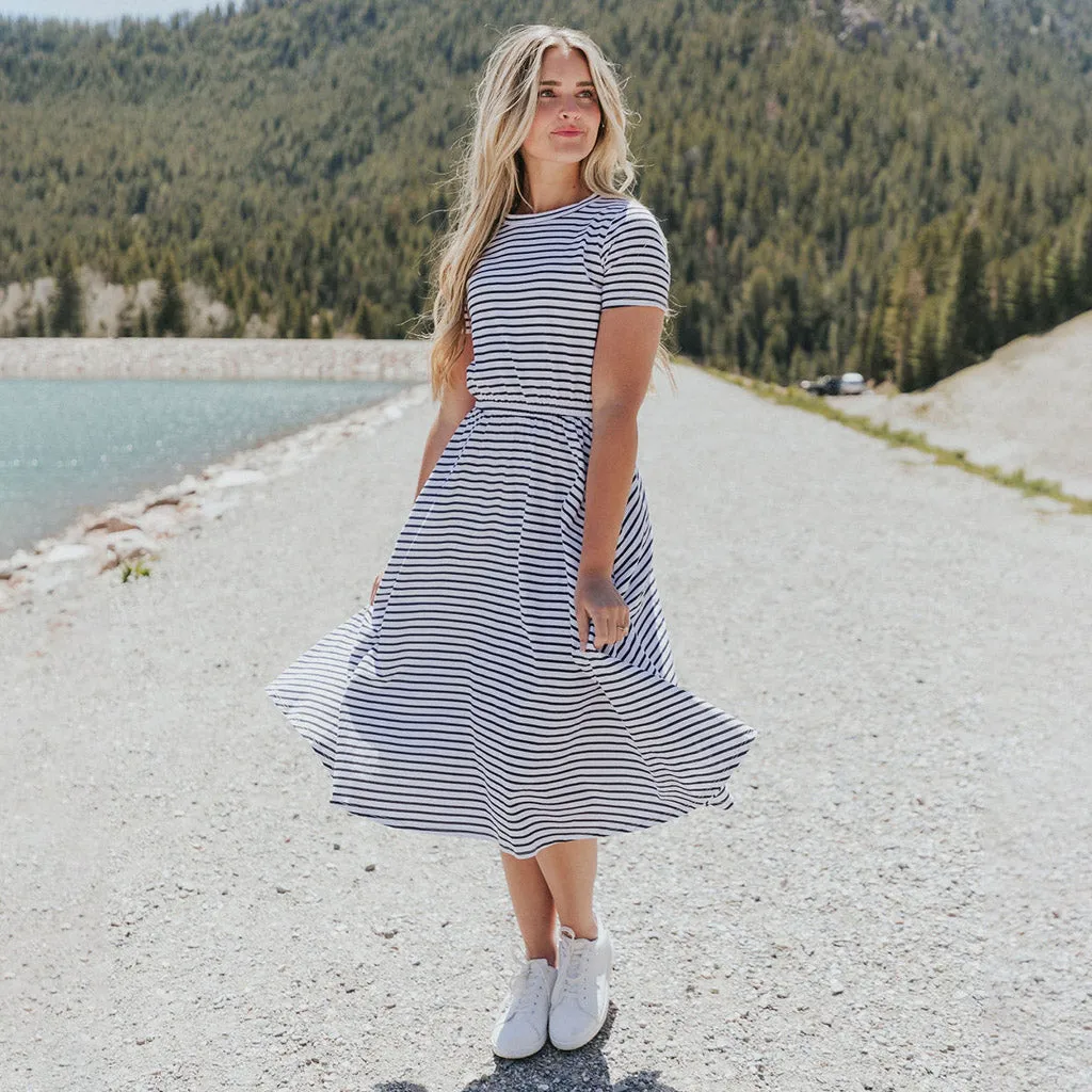 Piper Dress (Black Stripe)