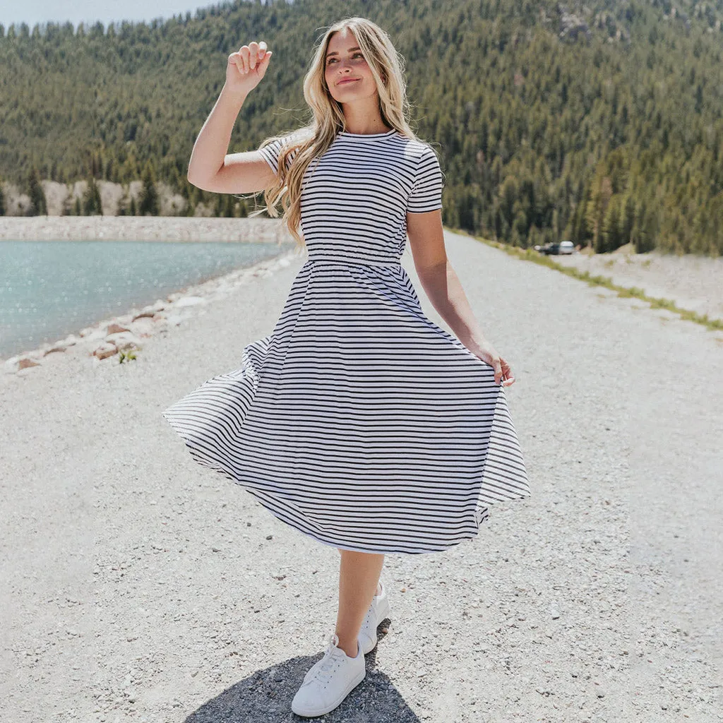 Piper Dress (Black Stripe)