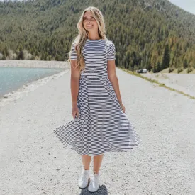 Piper Dress (Black Stripe)