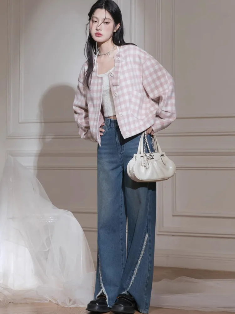 Plaid jacket   skirt【s0000007221】